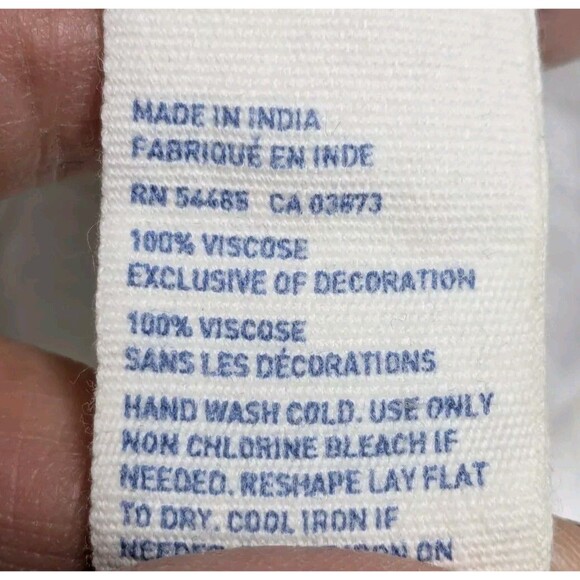 AEO American Eagle Top Women Small Boho Strapless Tie Back White S - Picture 8 of 8